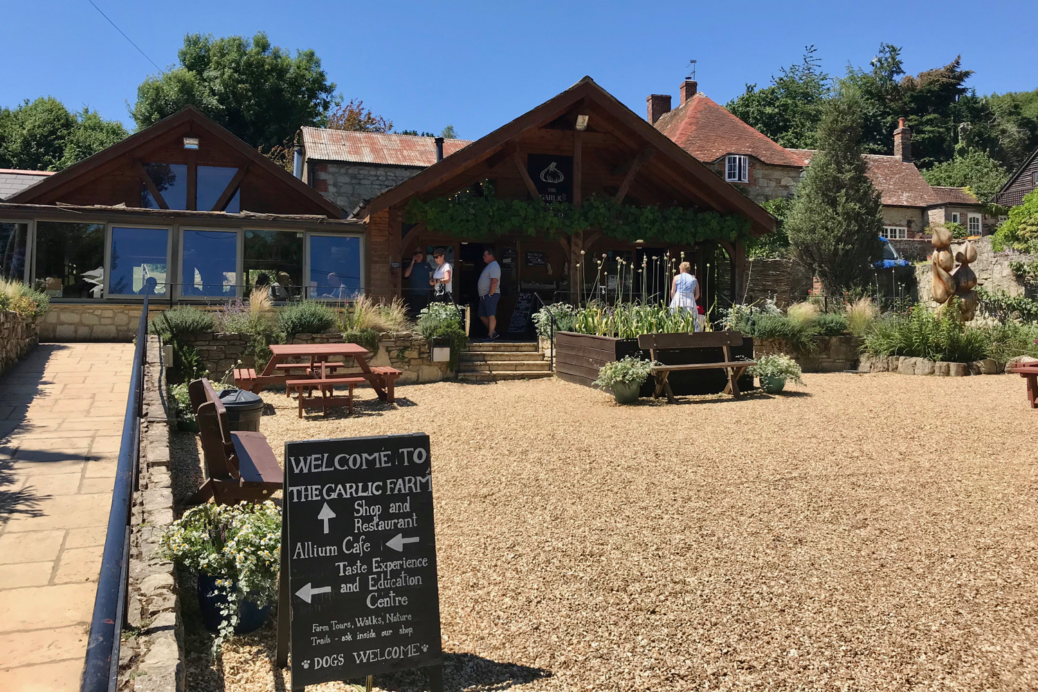 The entrance to the Garlic Farm Isle of Wight