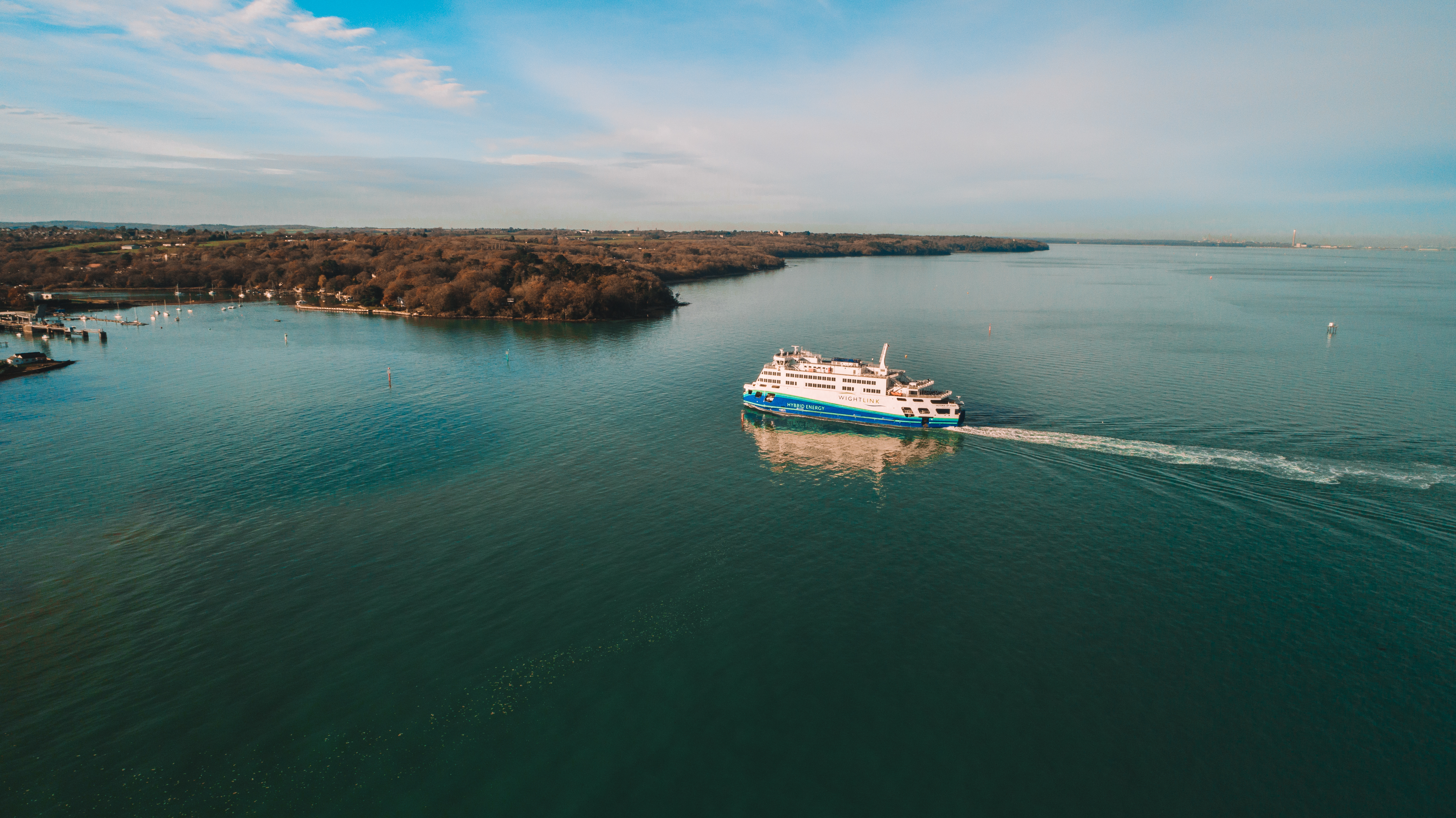 Wightlink's ferry Victoria of Wight approaching Fishbourne on the Isle of Wight