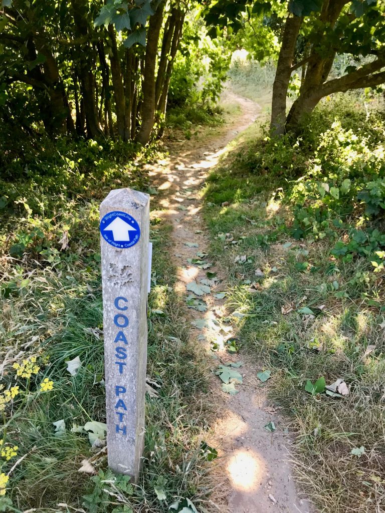 Sign for Isle of Wight Coastal Path
