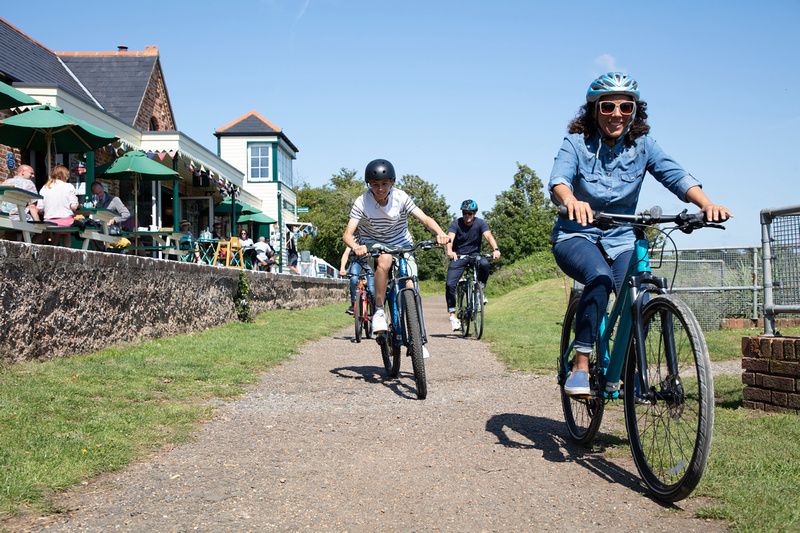 Family Cycling in Yarmouth, Isle of Wight