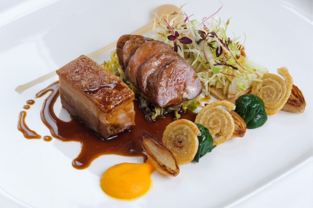 A plate of food at The Royal Hotel isle of wight