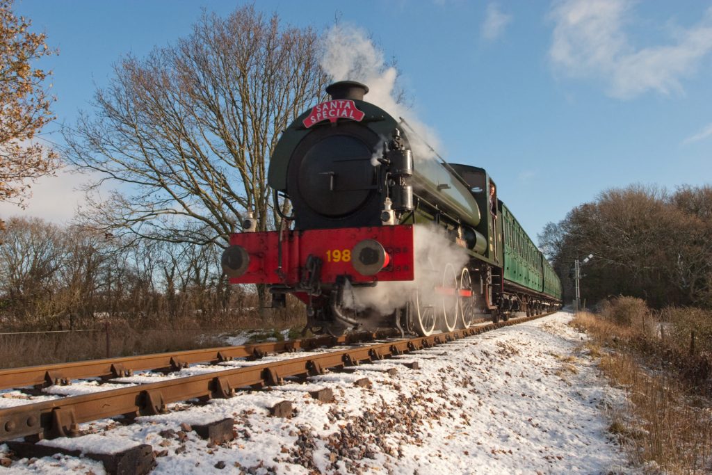 Isle of Wight Steam Railway engine on a Santa Special thanks to Ian-Pratt