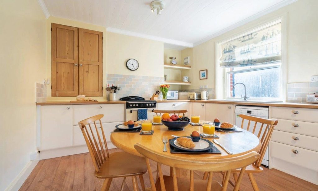 Inside a kitchen of a cottage called Varvassi on the Isle of Wight