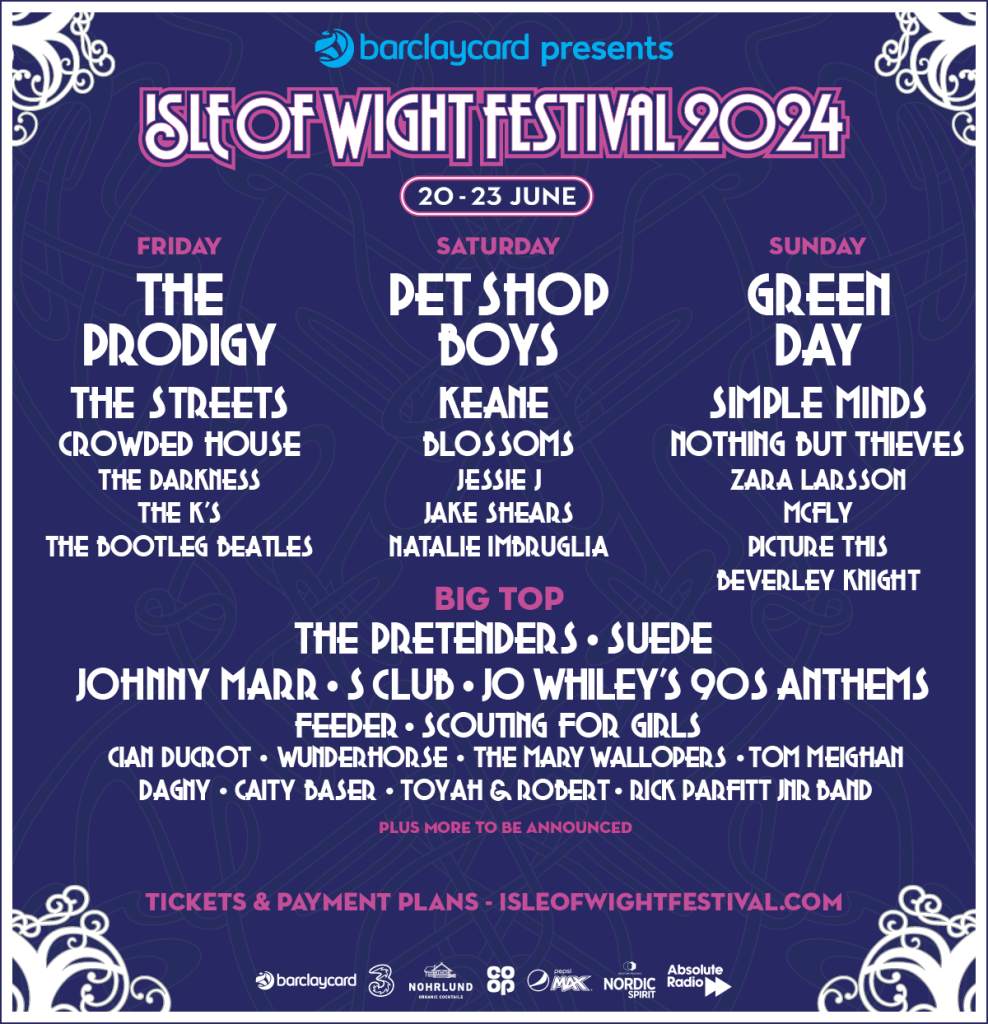 Isle of Wight Festival 2024 lineup poster
