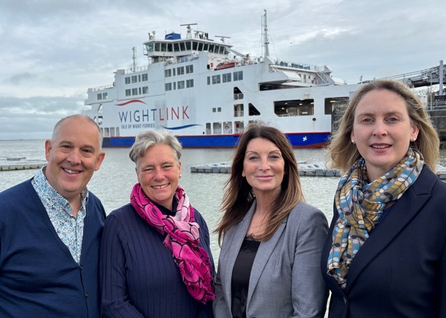 Left to right are Chris Bamber (Atlas), Gillian Bamber (Atlas), Kirstie Higgins-Day (Wightlink) and Karen Osborne (Atlas).