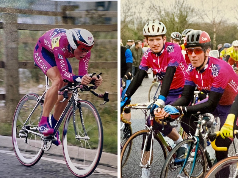 Isle of Wight cyclists Kieran Page, Nic Hutchings and Simon Ambrosini of Wightlink MCS