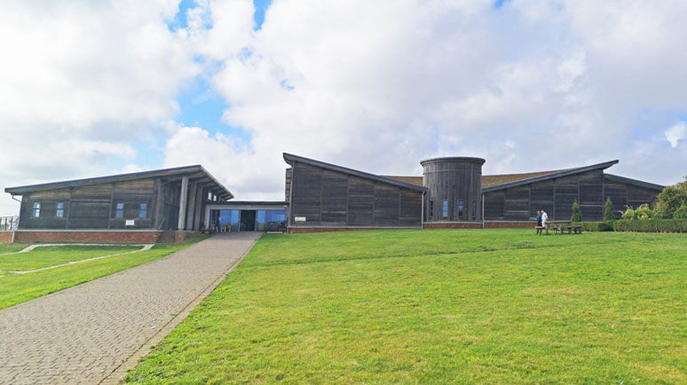 The outside of Brading Roman Villa on the Isle of Wight