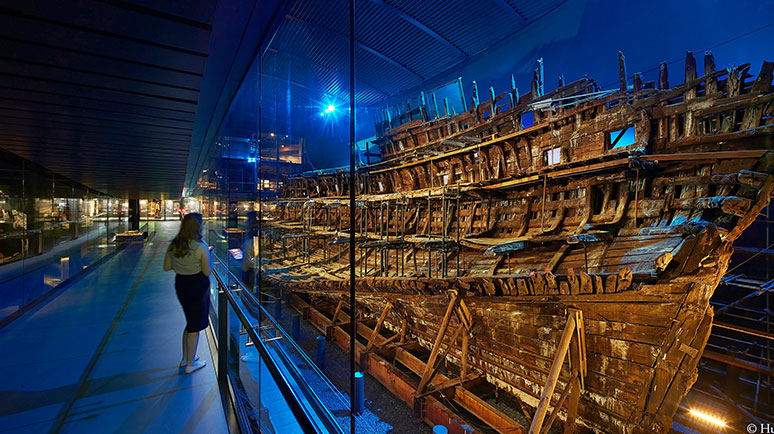 Inside the Mary Rose Museum, Portsmouth Historic Dockyard