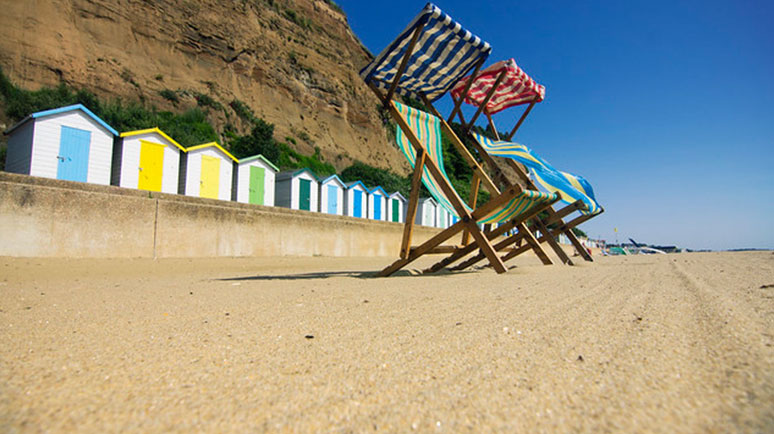 Deckchairs on Shanklin Beach